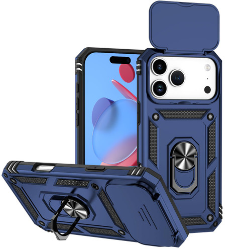 iPhone 18 Pro Max Sliding Camshield Holder Phone Case - Blue
