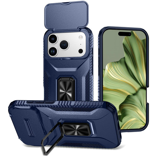iPhone 18 Pro Max Sliding Camshield Holder Phone Case - Blue