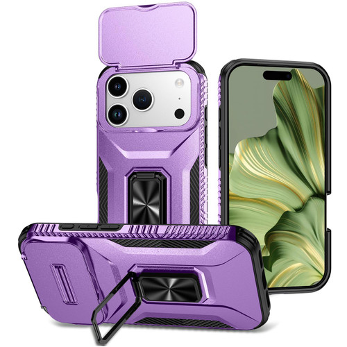 iPhone 18 Pro Max Sliding Camshield Holder Phone Case - Purple