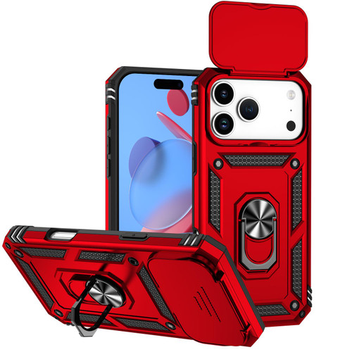iPhone 18 Pro Max Sliding Camshield Holder Phone Case - Red