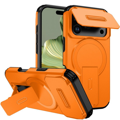 iPhone 18 Pro Max Sliding Camshield MagSafe Holder Phone Case - Orange