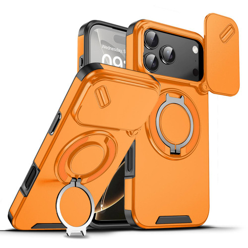 iPhone 18 Pro Max Sliding Camshield Ring Holder Phone Case - Orange