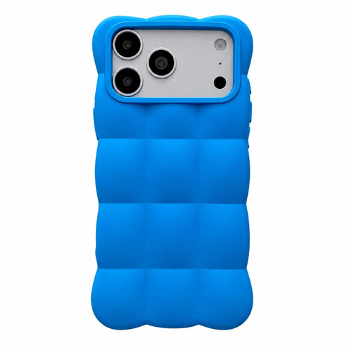 iPhone 18 Pro Max Solid Color Cloud Square TPU Phone Case - Blue