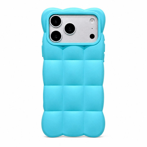 iPhone 18 Pro Max Solid Color Cloud Square TPU Phone Case - Sky Blue