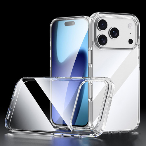 iPhone 18 Pro Max SULADA Electroplated Clear PU Airbag Shockproof Phone Case - Transparent