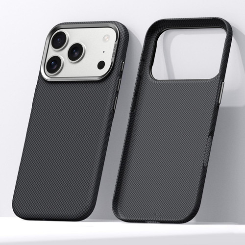 iPhone 18 Pro Max SULADA Kevlar Grid Patterned Skin Feel Phone Case - Black