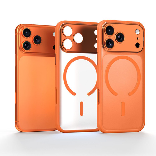 iPhone 18 Pro Max SULADA Transforms Into 17 Pro Semi-Transparent Matte Magnetic Phone Case - Orange