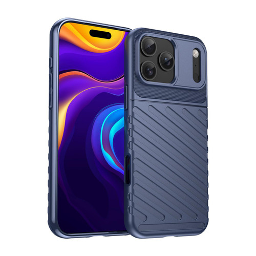 iPhone 18 Pro Max Thunderbolt Shockproof Soft TPU Phone Case - Blue
