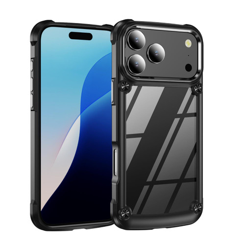 iPhone 18 Pro Max TPU + PC Lens Protection Phone Case - Black