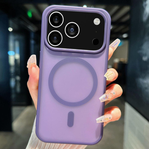 iPhone 18 Pro Max Transparent TPU Hybrid PC Magsafe Phone Case - Purple