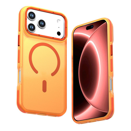 iPhone 18 Pro Max Two-tone Contrast Magnetic Phone Case - Orange