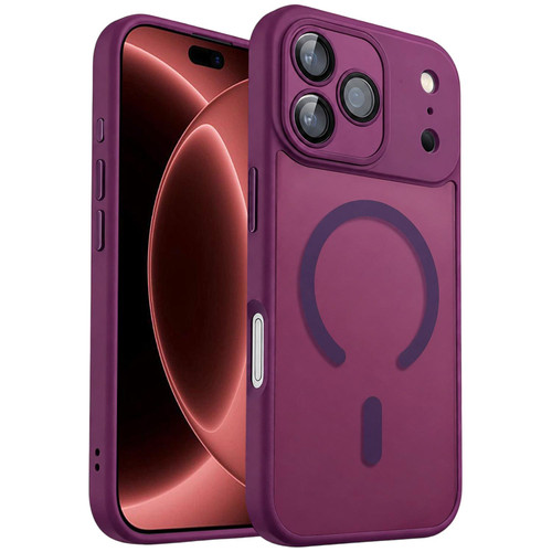 iPhone 18 Pro Max XDcase Skin Feel Magnetic Frosted Phone Case with Lens Film - Rose Red