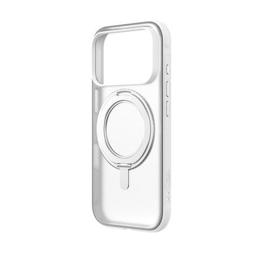 iPhone 18 Pro Max ZGA Feitian 360 Rotation Holder Magsafe PC Hybrid TPU Phone Case - White
