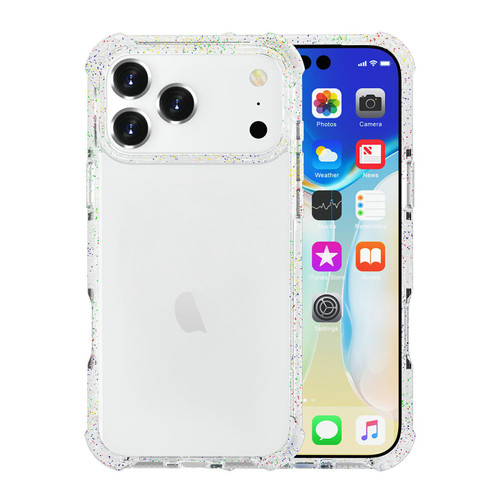 iPhone 18 Pro / 17 Pro Acrylic Color Point Transparent Phone Case - White