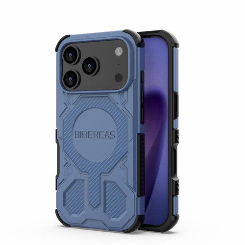 iPhone 18 Pro / 17 Pro BIBERCAS Real Color Series MagSafe Shockproof Phone Case - Blue