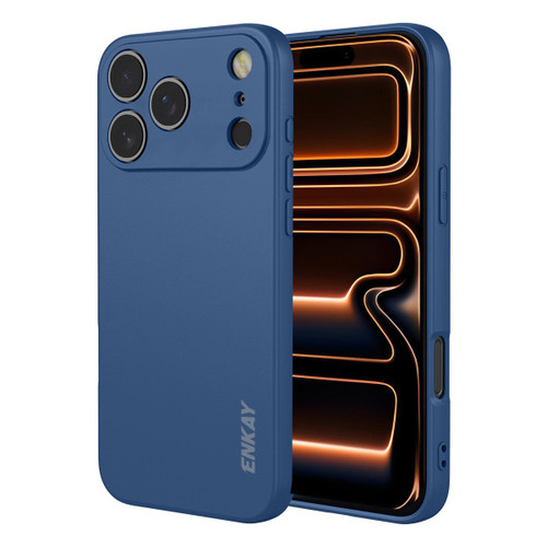 iPhone 18 Pro / 17 Pro ENKAY Liquid Silicone Soft Shockproof Phone Case - Dark Blue