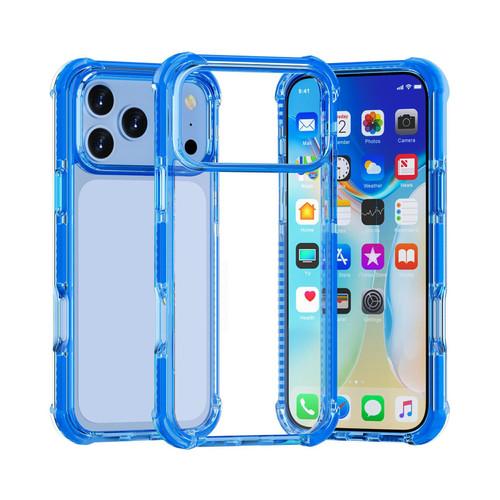 iPhone 18 Pro / 17 Pro Four-corner Shockproof TPU Hybrid Acrylic Phone Case - Dark Blue
