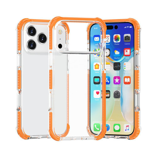iPhone 18 Pro / 17 Pro Four-corner Shockproof TPU Hybrid Acrylic Phone Case - Orange