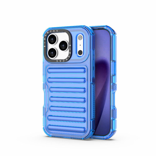 iPhone 18 Pro / 17 Pro High Transparency TPU Hybrid PC Airbag Phone Case - Transparent Blue