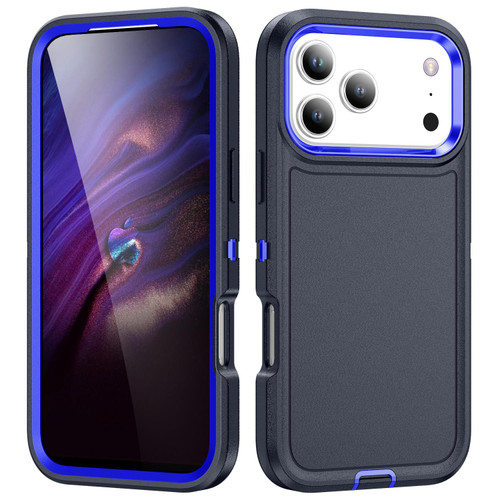 iPhone 18 Pro / 17 Pro Life Waterproof Rugged Phone Case - Dark Blue + Royal Blue
