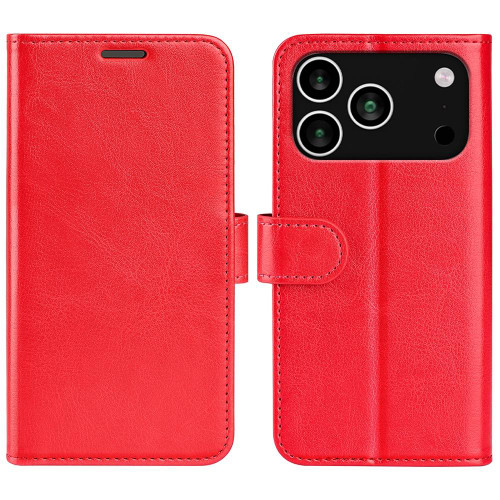 iPhone 18 Pro / 17 Pro R64 Texture Horizontal Flip Leather Phone Case - Red