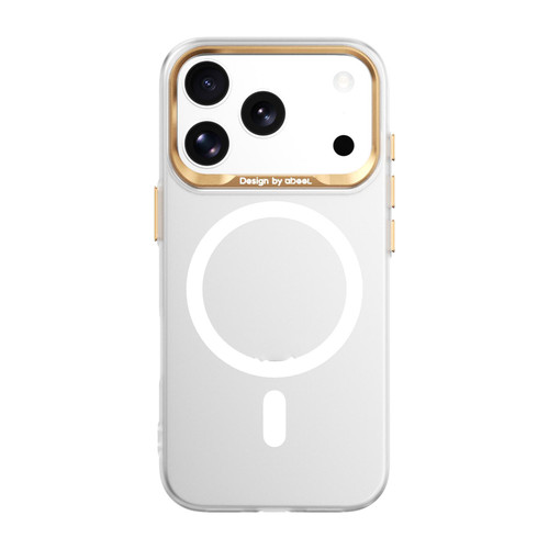 iPhone 18 Pro ABEEL Lightweight Semi Transparent Frosted Magnetic PC Phone Case - White