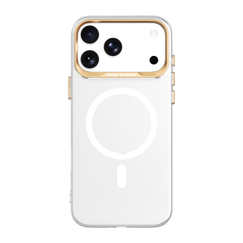 iPhone 18 Pro ABEEL Transparent Magnetic Hardened PC Phone Case - White