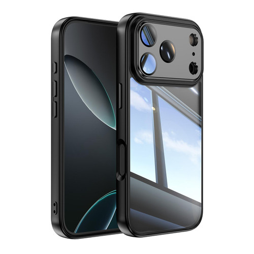 iPhone 18 Pro Acrylic Hybrid TPU Armor Shockproof Phone Case - Black