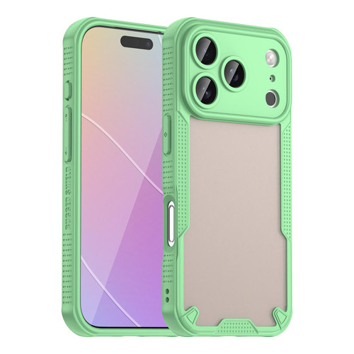 iPhone 18 Pro Armor Glaze PC Hybrid TPU Phone Case - Green