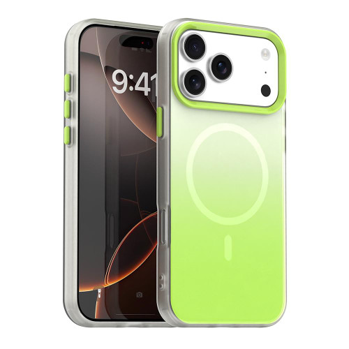 iPhone 18 Pro Candy Gradient Series 3 in 1 Hybrid Magnetic Phone Case - Green