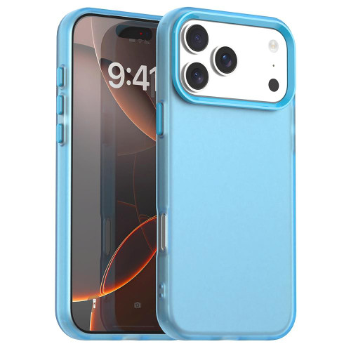 iPhone 18 Pro Candy PC Hybrid TPU Shockproof Phone Case - Blue
