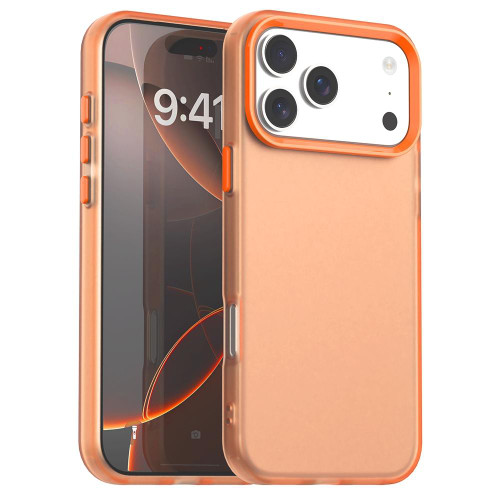 iPhone 18 Pro Candy PC Hybrid TPU Shockproof Phone Case - Orange