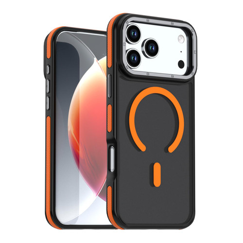 iPhone 18 Pro Dual Color Skin Feel Magnetic Phone Case - Black