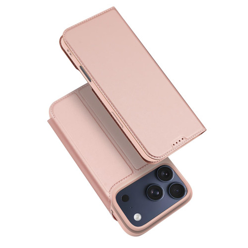 iPhone 18 Pro DUX DUCIS Skin Pro Series Flip Leather Phone Case - Rose Gold