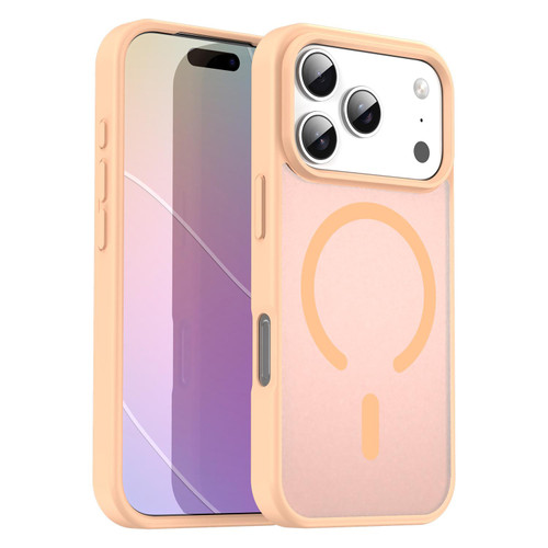 iPhone 18 Pro Fanying Series PC Hybrid TPU Translucent Frosted MagSafe Phone Case - Rouge Powder