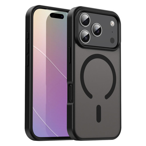 iPhone 18 Pro Fanying Series PC Hybrid TPU Translucent Frosted MagSafe Phone Case - Translucent Black