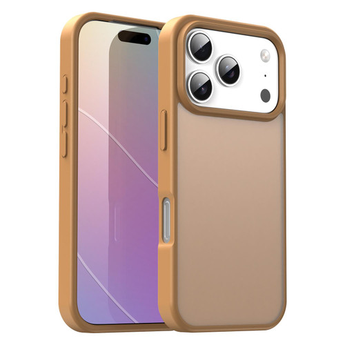 iPhone 18 Pro Fanying Series PC Hybrid TPU Translucent Frosted Phone Case - Desert Gold