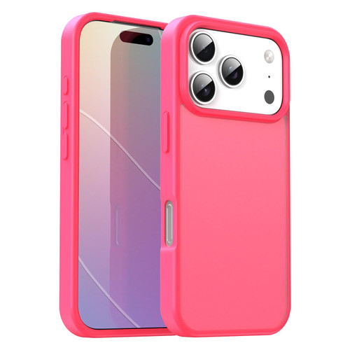 iPhone 18 Pro Fanying Series PC Hybrid TPU Translucent Frosted Phone Case - Rose Red