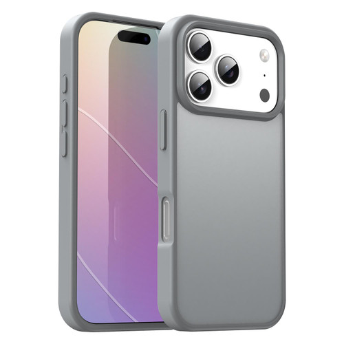 iPhone 18 Pro Fanying Series PC Hybrid TPU Translucent Frosted Phone Case - Silver Grey