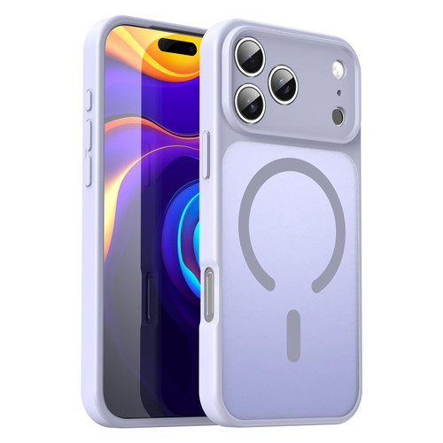 iPhone 18 Pro Fanying Series Precision Camera Hole PC Hybrid TPU Translucent Frosted Magnetic Phone Case - Lavender
