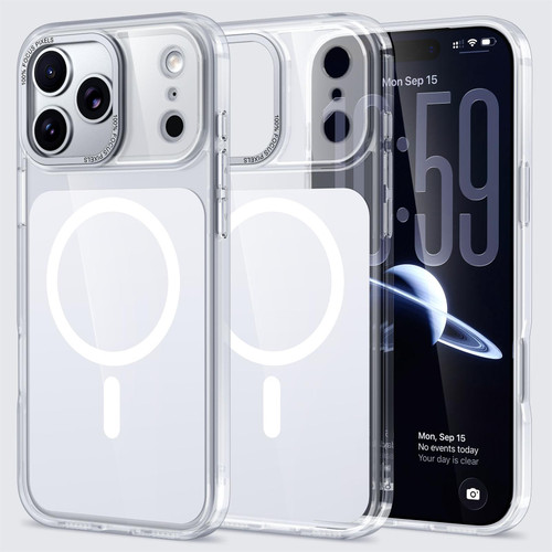 iPhone 18 Pro Kalebol Transparent Magnetic MagSafe Skin Feel Phone Case - White