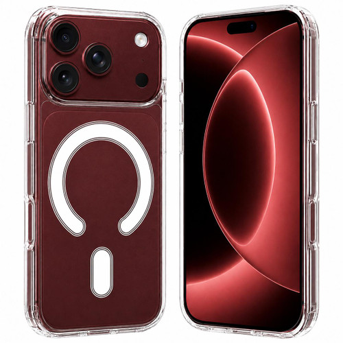 iPhone 18 Pro Large Hole Camera MagSafe Magnetic Clear Acrylic TPU Case - Transparent