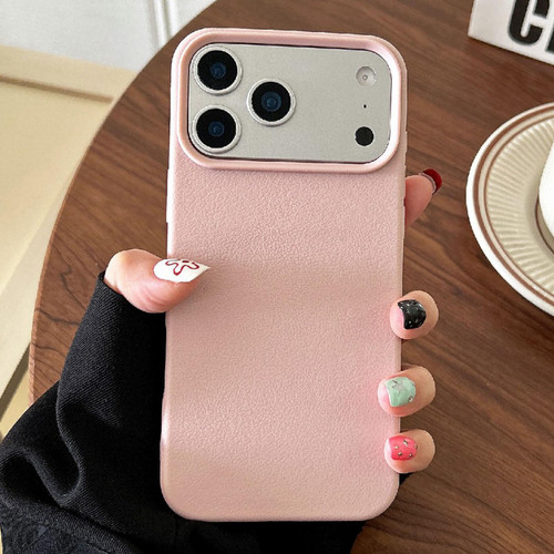 iPhone 18 Pro Leather Texture TPU Full Coverage Phone Case - Pink