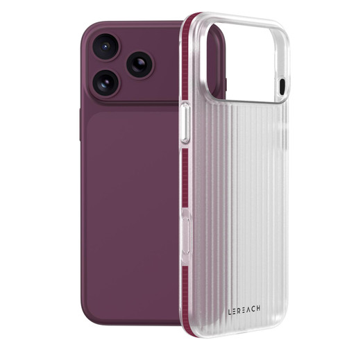 iPhone 18 Pro LeReach TOC Icicle Series Ice Mist Double-Sided Non-Slip Phone Case - Cherry Red