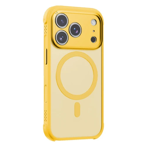 iPhone 18 Pro MOMAX SOMA Air Series AirBag Skin-Friendly Magnetic Phone Case - Yellow