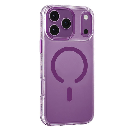 iPhone 18 Pro Mutural Ice Series MagSafe Gradient Matte PC Hybrid TPU Phone Case - Dark Cherry