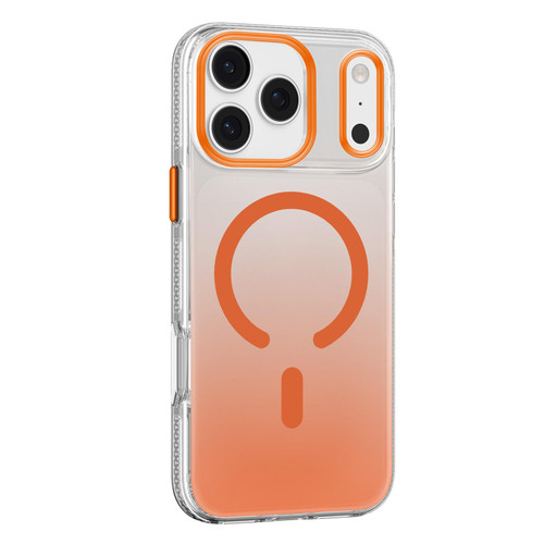 iPhone 18 Pro Mutural Ice Series MagSafe Gradient Matte PC Hybrid TPU Phone Case - Orange