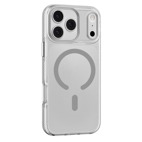 iPhone 18 Pro Mutural Ice Series MagSafe Gradient Matte PC Hybrid TPU Phone Case - Silver