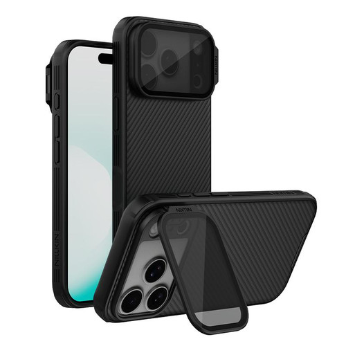 iPhone 18 Pro NILLKIN CamShield Prop Texture Transparent Mirror Cover MagSafe Magnetic PC Phone Case - Black