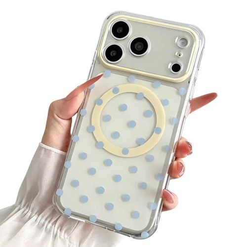 iPhone 18 Pro Precise Cutout Translucent IMD Dots Pattern Magnetic Phone Case - Light Yellow